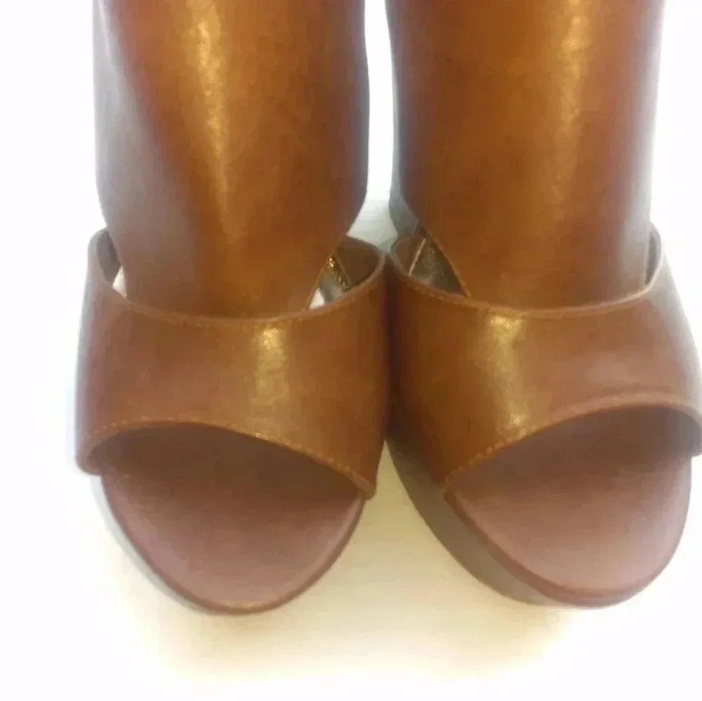 Madden Girl Women's Brown High Wedge Heel Shoes - Picture 6 of 13